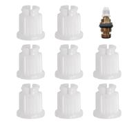 Set di 8 Boccole a Scatto in Plastica per Rubinetto, Altezza 4mm Diametro 10mm | Inserti di Ricambio Universali per Manopole e Vitone Rubinetto 1/2, Compatibile con 573 574 575 577 578 579
