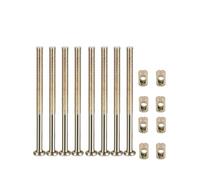 Set di 8 bulloni M6 x 100 mm, 8 pezzi, in acciaio al carbonio, per mobili, viti di fissaggio esagonali con dadi a barilotto per sedie, mobili, letti