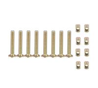 Set di 8 bulloni M6 x 40 mm, 8 pezzi, in acciaio al carbonio, per mobili, viti esagonali con dadi cilindrici per sedie, mobili, letti