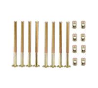 Set di 8 bulloni M6 x 80 mm, 8 pezzi, in acciaio al carbonio, per mobili, viti esagonali con dadi a barilotto per sedie, mobili, letti