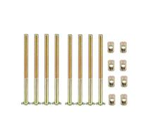 Set di 8 bulloni M6 x 90 mm, 8 pezzi, in acciaio al carbonio, per mobili, viti esagonali con dadi cilindrici per sedie, mobili, letti