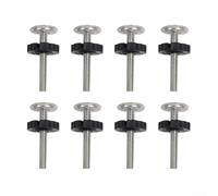 Set di 8 bulloni per porta con montaggio a pressione per guardrail senza installazione di trapano e design filettato sicuro (nero)