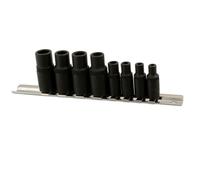Set di 8 bussole per rubinetto, attacco da 1/4 e 3/8, per filettatura, da 1 5 mm a 12 mm, adatto per spazi ristretti e applicazioni di rifilatura