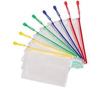 Set di 8 buste in plastica, formato A5, con zip