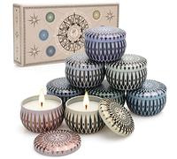 Set di 8 candele profumate per donne, candele profumate, candele aromatiche, cera di soia naturale, per aromaterapia, set regalo, per Natale, mamma, bagno, compleanno, yoga, anniversario, donna