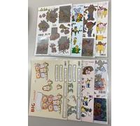 Set di 8 cartoncini A4 con decorazioni 3D pretagliate varie per il fai da te diy