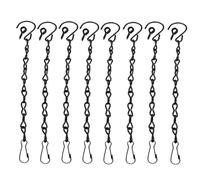 Set di 8 catene in acciaio con gancio a S e moschettone, sostituibili, ganci a vite da appendere per casetta per uccelli selvatici, per nidi, lanterne antivento con manico