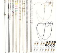 Set di 8 Catene per Occhiali di Stili per , Elegante Antiscivolo per Occhiali, Cinghia Lanyard per Maschere, Accessori per Occhiali e Copertura del