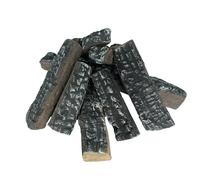 Set di 8 ceppi a gas, legna da ardere simulata, tronchi decorativi in ceramica, per camini interni ed esterni e focolari, gas, ventilati, ventilati, elettrici, etanolo, inserti in gel