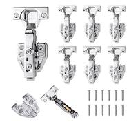 Set di 8 cerniere per ante cucina 35mm,cerniere per legno apertura 110°,cerniere salice per ante cucina invisibili,cerniera porta Acciaio inox 304
