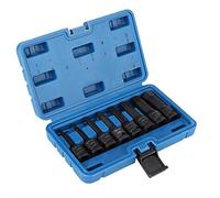 Set di 8 Chiavi a Bussola Esagonali 1/2 Pollice, Chiave a Impulsi H5-H19 Set di Bussole a Percussione Esagonale Interno con Cassetta degli Attrezzi per Pistola a Percussione a Cricchetto