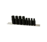 Set di 8 chiavi a bussola per rubinetto, 1/4 e 3 | Consente ai cricchetti standard di azionare rubinetti filettati in spazi ristretti dove le maniglie a T non possono essere