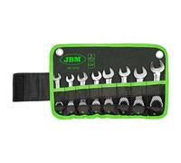 JBM SET 8 LLAVES COMBINADAS CORTAS CON TRINQUETE