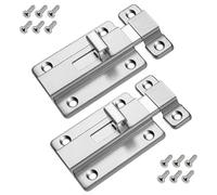 Set di 8 chiavistelli di sicurezza autoelastici per porta, antifurto, in acciaio inox, a molla