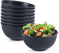 Set di 8 ciotole riutilizzabili per cereali, 655 ml, per dessert, zuppe, muesli, ramen, pasta, per barbecue, adatte al microonde e alla lavastoviglie