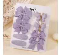 Set di 8 clip per capelli per neonati da 4,3 a 6,4 cm, clip per capelli per bambini piccoli, design a fiocco in gros grain, design a farfalla, accessori per neonati e bambini piccoli
