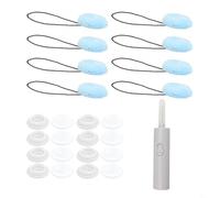 Set di 8 clip per trapunte, con fibbie antiscivolo per lenzuola e uncinetto, progettate per un fissaggio sicuro di lenzuola e copripiumini senza aghi (blu)