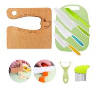 Set Di 8 Coltelli Da Cucina per Bambini; per Tagliare E Cucinare; Frutta O Verdu