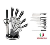SET DI 8 COLTELLI IN ACCIAIO INOX CON SUPPORTO ROYALTY LINE CUCINE FORBICE