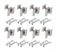 Set di 8 componenti solari per scaffalature con blocco di media tensione e foglio conduttivo per layout di montaggio a più livelli (30 mm)