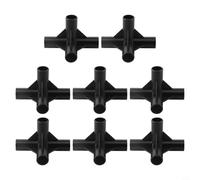 Set di 8 connettori per tubi in PVC a 4 vie per strutture di supporto per piante fai da te e progetti da giardino utilizzando robusto materiale ABS (19 mm)