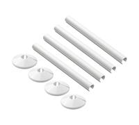 Set di 8 coperture e collari per tubi del radiatore, manicotti da 200 mm per tubi da 15 mm con effetto cromato, finitura bianca e nera per bagno o soggiorno, facile installazione a scatto