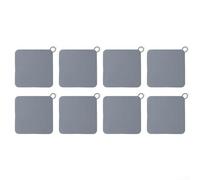 Set di 8 cuscinetti di scarico in silicone per la gestione efficace dei detriti in cucina e bagno (grigio)