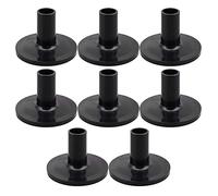 Set di 8 custodie lunghe per piattini con base a flangia per set di batteria, accessori per parti di strumenti a percussione, custodie nere per supporto piattino