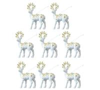 Set di 8 decorazioni natalizie a forma di cervo, palline colorate da appendere, con cordino, centrotavola, renne, decorazione per la casa, cervi, decorazioni natalizie