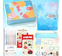Set di 8 diari con lucchetto per ragazze, diario con lucchetto a combinazione, penne, adesivi e confezione regalo, diario segreto per ragazze, idee regalo per San Valentino, compleanno, rientro a