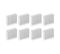 Set di 8 dissipatori di calore, radiatore termico in alluminio per CPU e modulo di alimentazione, kit di radiatori di raffreddamento anodizzati 50x50x17 mm con dissipazione del (Senza adesivo)
