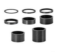 Set di 8 distanziatori per manubrio bici in carbonio per forcella da 28 6 mm di diametro, per bici da strada e bici pieghevoli, con diversi spessori