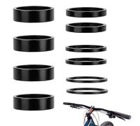Set di 8 distanziatori per manubrio bicicletta, in alluminio, 2 mm/3 mm/5 mm/10 mm, Spacer 1 1/8 pollici per biciclette/bici da corsa/MTB/BMX