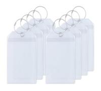 Set di 8 Etichette per Bagagli da Crociera - 19 cm x 11 cm - Etichette Valigie da Viaggio Con Passante in Acciaio Inox - Trasparenti e Impermeabili in PVC per Valigie e Bagagli da Viaggio