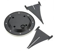 Set di 8 faretti solari rotondi in acciaio inox da incasso o inserzione - LUMISKY - DECKY - LED bianco freddo - Ø12 cm