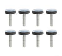 Set di 8 feltrini in acciaio e gomma per mobili, con piedini filettati M6, progettati per ridurre al minimo i graffi sul pavimento e migliorare la mobilità dei mobili