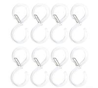 Set di 8 ganci a S in plastica trasparente che supportano le esigenze quotidiane di appendere in luoghi domestici e di utilità (grande trasparente)