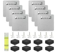 Set di 8 ganci autoadesivi per immagini in acrilico, set da appendere per immagini pesanti, in alluminio, extra forte, fino a 2 kg