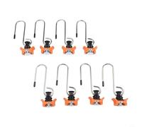 Set di 8 ganci per ferrovia aerea compatibile con sistemi di ferrovia comuni, per stoccaggio organizzato di attrezzature fino a 50 kg