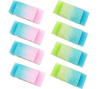 Set di 8 gomme da cancellare, colorate a forma di cubo, graziose gomme a gradiente standard per scuola, ufficio, casa, prodotti di correzione