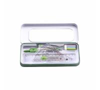 Set di 8 goniometri e bussola, kit multifunzionale per geometria matematica, forniture di classe e scuola per esami, disegno, misurazione, verde