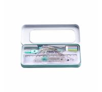 Set di 8 goniometri e bussola, kit multifunzionale per geometria matematica, forniture per classe e scuola per esami, disegno, misurazione, blu