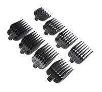 Set di 8 guide professionali per tagliacapelli Wahl di ricambio # 3171-400 - 1/8" a 2,5 cm per la maggior parte dei tagliafili Wahl, nero