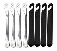 Set di 8 leve per pneumatici per biciclette, 4 barre di leva in acciaio e 4 in plastica ABS, strumenti di rimozione pneumatici per bici da strada, mountain bike, kit di riparazione per forature