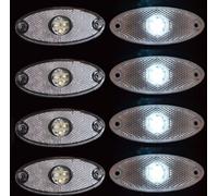 Set di 8 luci di posizione di spazio laterali anteriori bianche a LED 24V per...