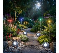 Set di 8 luci solari a LED RGB a forma di farfalla, libellula, giardino, esterno, lampade con spina, faretti di design in pietra