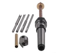 Set di 8 mandrini per tornitura a penna con punta da trapano da 7 mm, alberi in acciaio al carbonio per lavori in legno, compatibile con tornio e trapano, viene fornito con adattatore e chiave