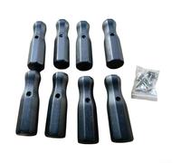 Set di 8 maniglie per biliardino, in legno massello, con installazione antiscivolo e a vite, si adattano alla maggior parte delle aste da biliardino, diametro interno 16 mm (nero)