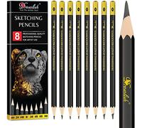 Set di 8 matite da disegno, B, 2B, 4B, 6B, 8B, HB, 2H, 4H. Matite da disegno con mina in grafite e legno di alta qualità, ideali per schizzi, ombreggiature e scarabocchiare, per principianti e