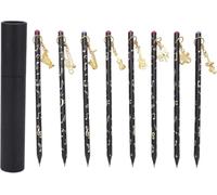 Set di 8 matite musicali, note musicali, kit di cancelleria con ciondolo, scritture nere per adulti e adulti, ic e STS Fashion with Nice
